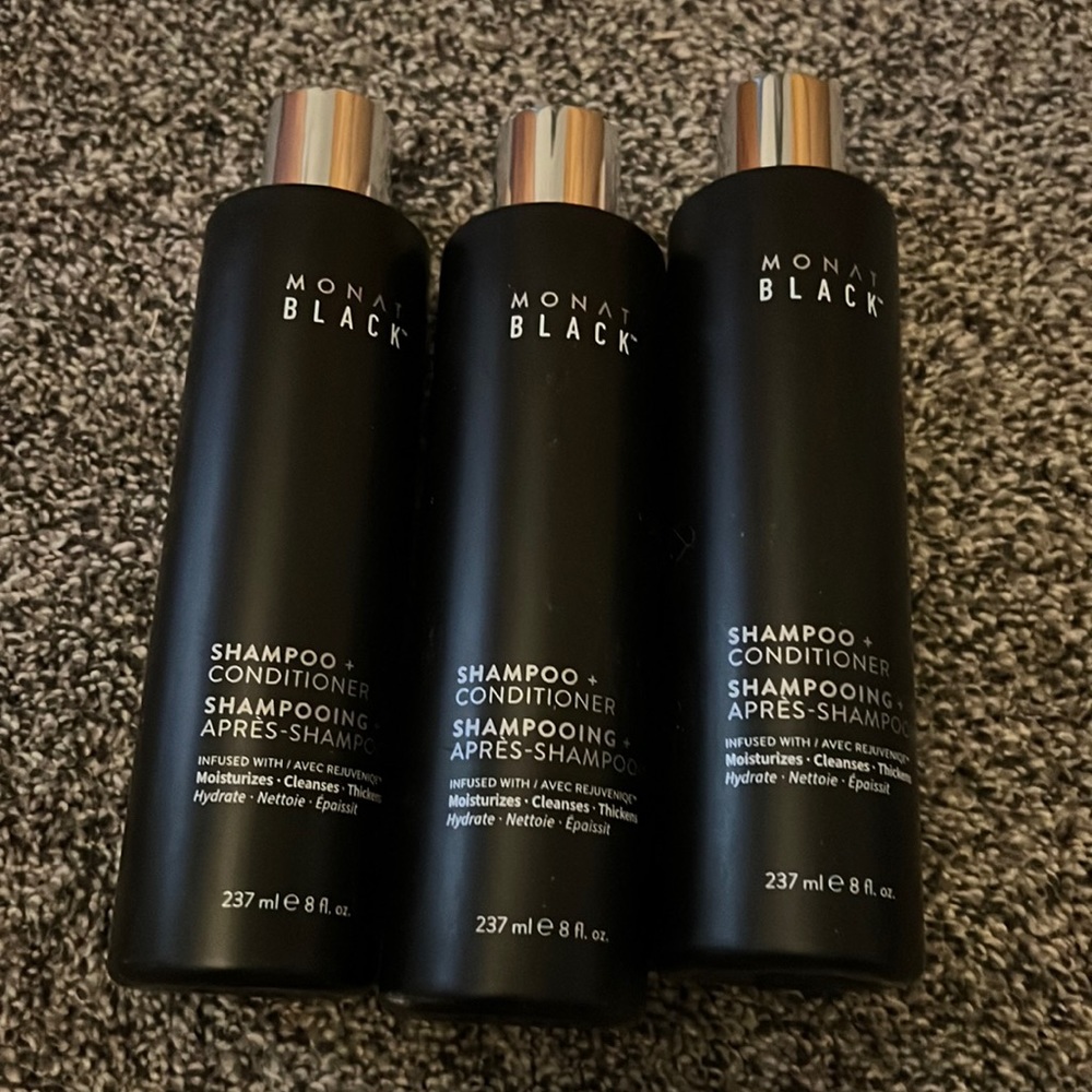 New unopened black shampoo and conditioner in one three available
